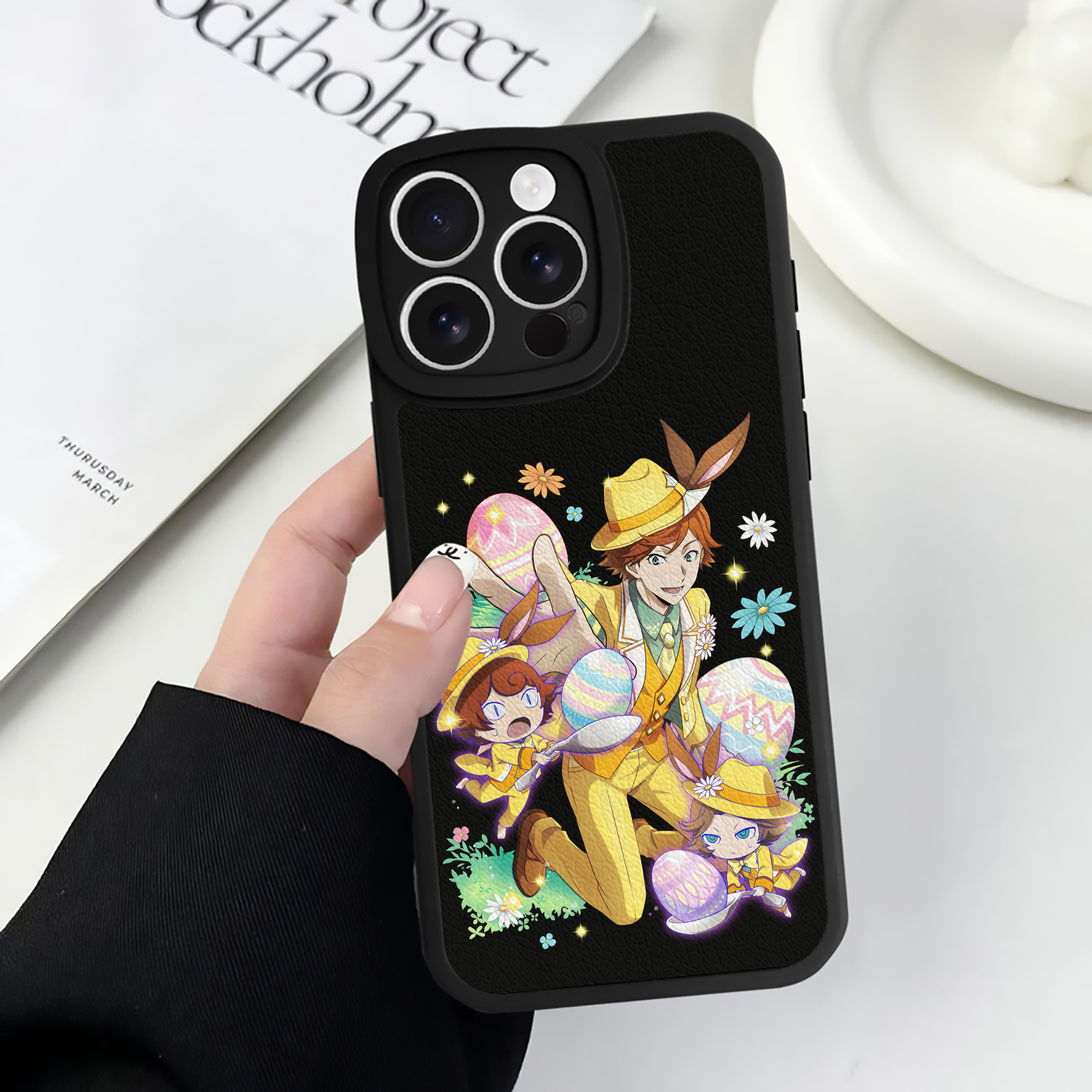 （画像用） 文豪ストレイドッグス Bungo Stray Dogs 【iPhone 16シリーズ対応】シリコンスマホケース（レザー調） 材質：シリコン